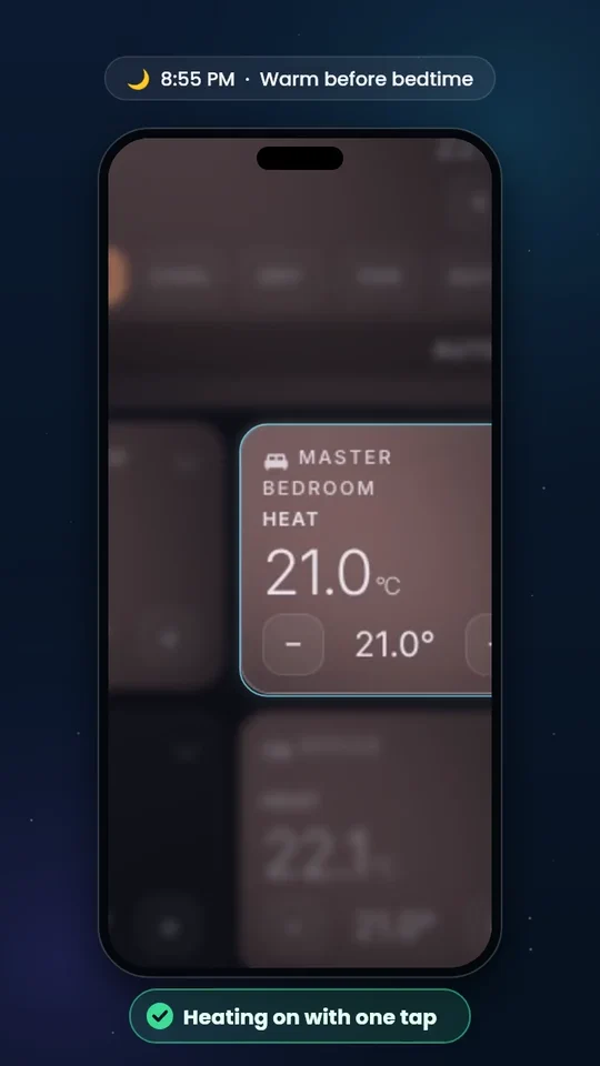 Heat pump warming the master bedroom